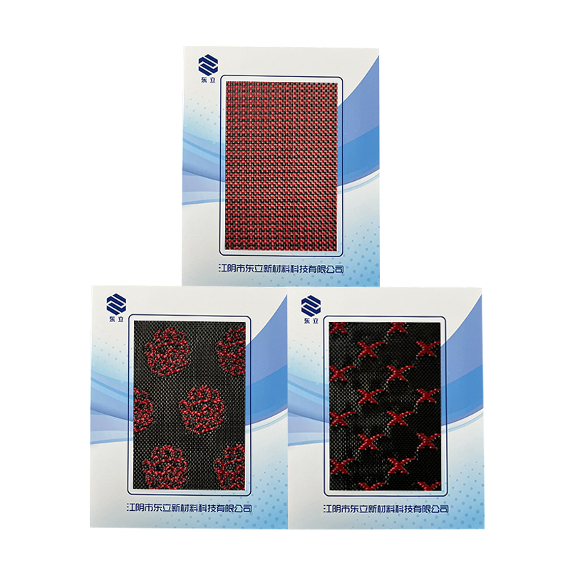 Rubrum / Nigrum Aramid Carbon Mixed Carbon Fiber Text Textus fabricae Rubrum / Nigrum Aramid Carbon Mixed Carbon Fiber Text Textus fabricae